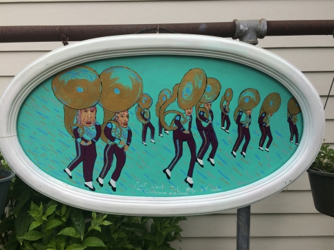 Marching Tubas by Devin De Wulf | Oil on wood panel Marching Tubas
